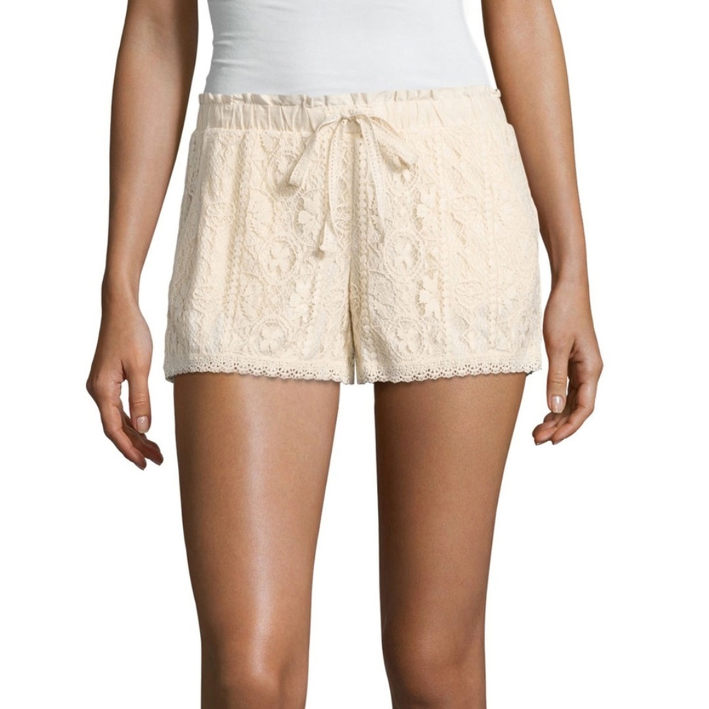 Rewind 3" Lace Soft Shorts M, L Ecru New